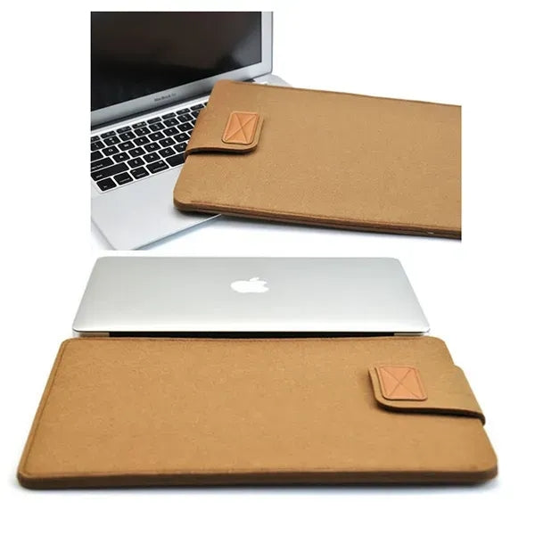 Felt Laptop Sleeve w/ Flip Top Closure Custom Tech Bags