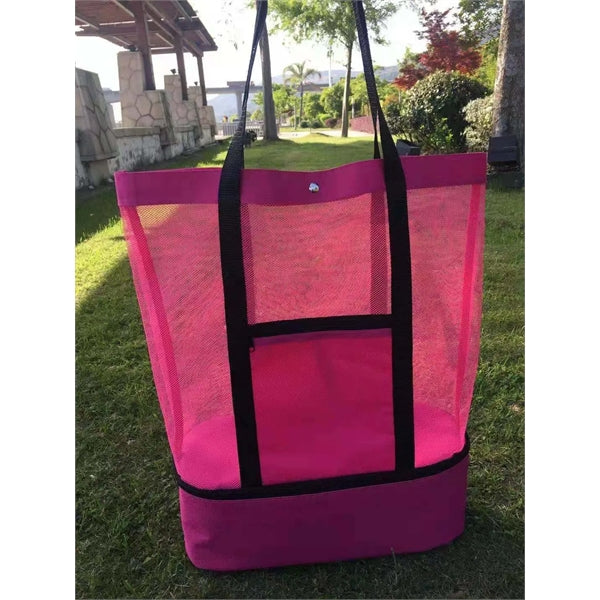 Mesh Beach Tote Cooler Bag