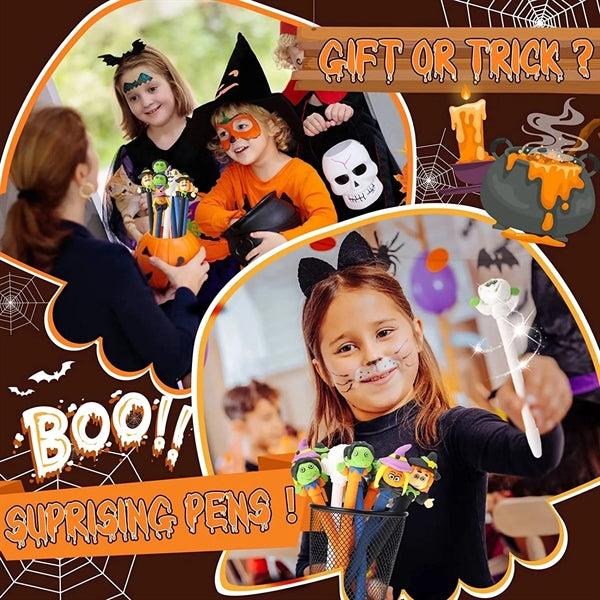 Halloween Pumpkin Witch Skull Heads Ghost Pen