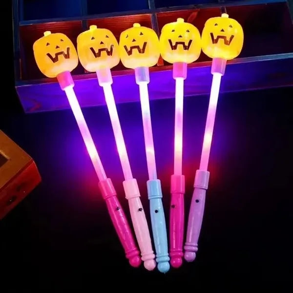 Halloween Pumpkin Skull Heads Flashing Wands
