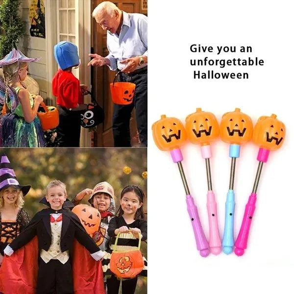 Halloween Pumpkin Skull Heads Flashing Wands
