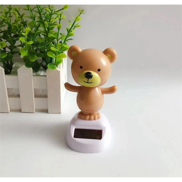 Solar Powered Shaking Head Car Decoration Dancing Toys