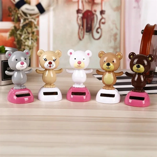 Solar Powered Shaking Head Car Decoration Dancing Toys