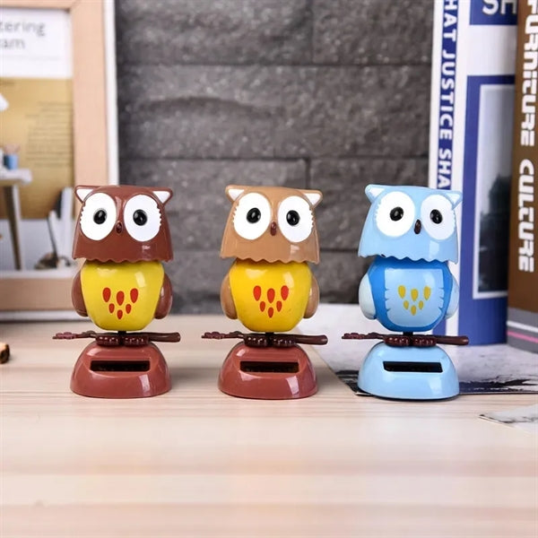 Solar Powered Shaking Head Car Decoration Dancing Toys