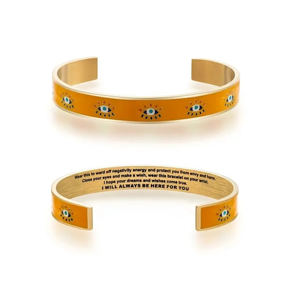 Enamel Style 304 Stainless Steel Cuff Bangles