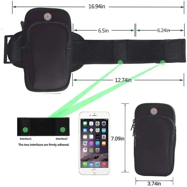 Fitness Arm Band Outdoor Sports Storage Pouch Running