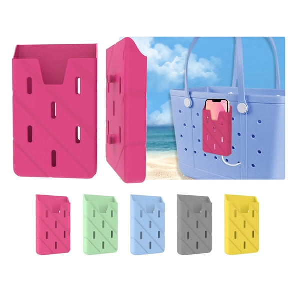 Silicone Phone Holder for Beach Bag with Hole