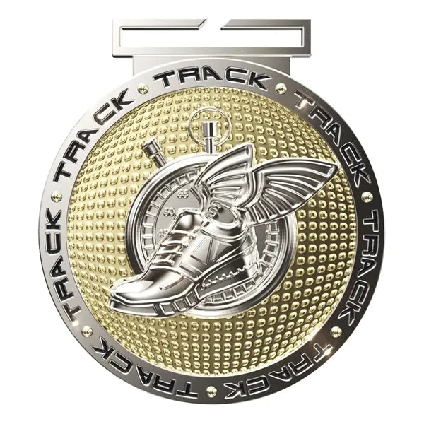Dual Plated Football Medallions 3"