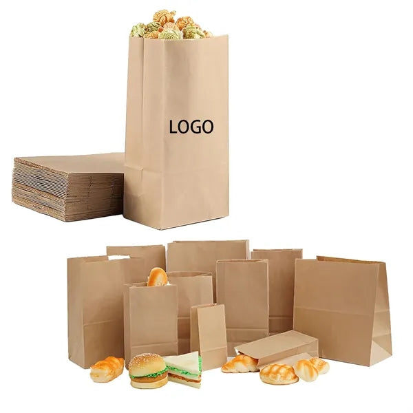 Eco Kraft Paper Bag for Bread,Pastries, and Snacks Packaging