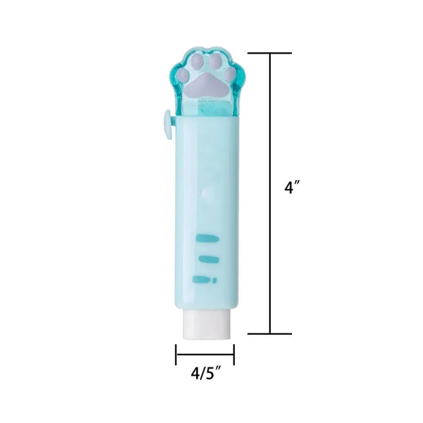 Cute Cat Paw Retractable Pencil ABS Rubber Eraser