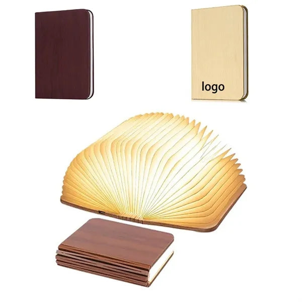 Natural Wooden Folding LED Book Light