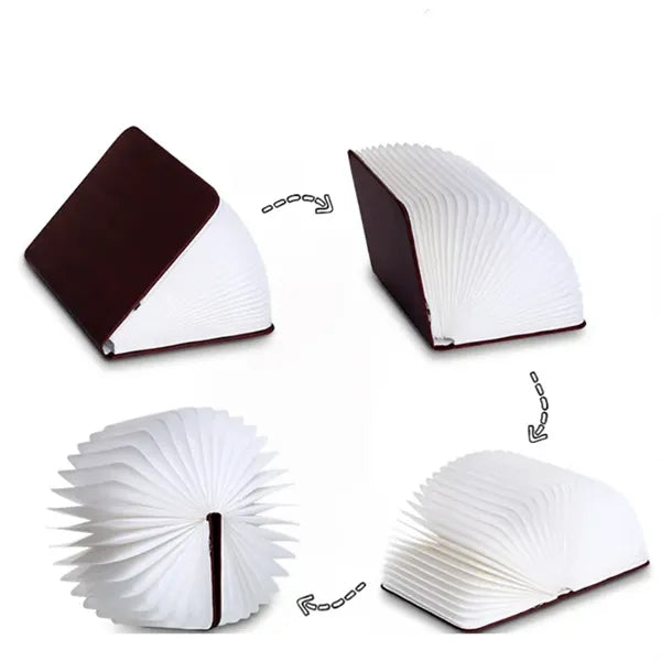 Natural Wooden Folding LED Book Light