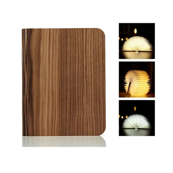 Natural Wooden Folding LED Book Light