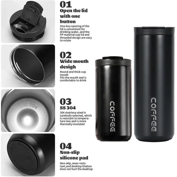 17 Oz Double wall Stainless Steel Insulated Coffee Mug