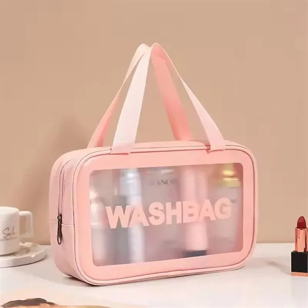 Medium PVC Transparent Zipper Organizer Cosmetic Bag