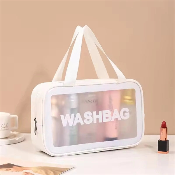 Medium PVC Transparent Zipper Organizer Cosmetic Bag