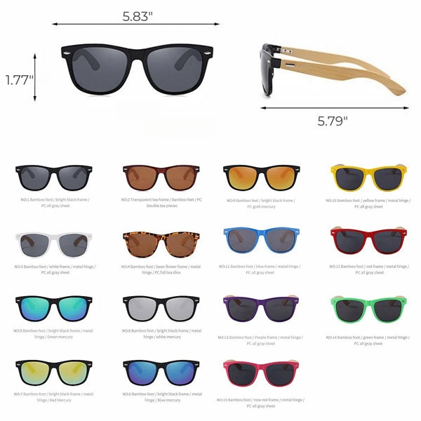 Classic Wooden Bamboo Sunglasses