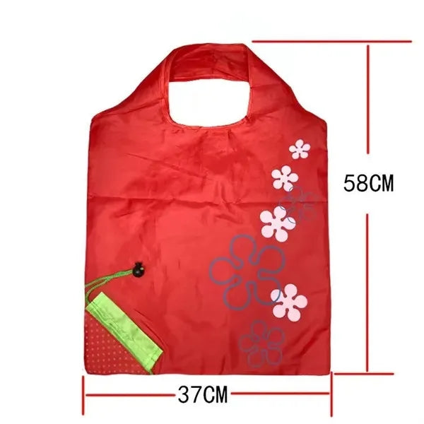 Folding Strawberry Tote Bag