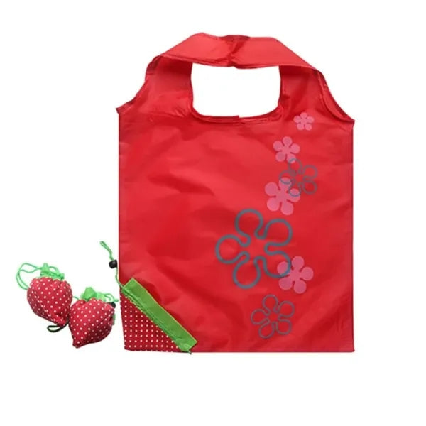 Folding Strawberry Tote Bag