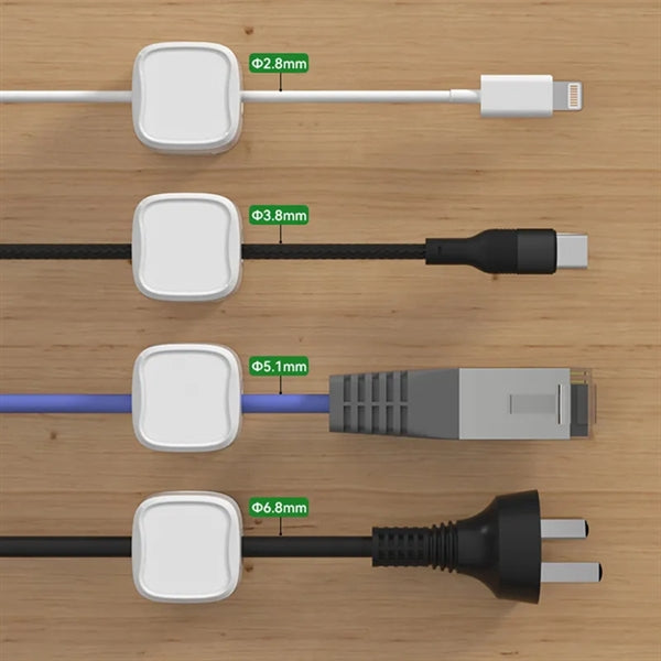 6 Pack Magnetic Cord Organizer Set