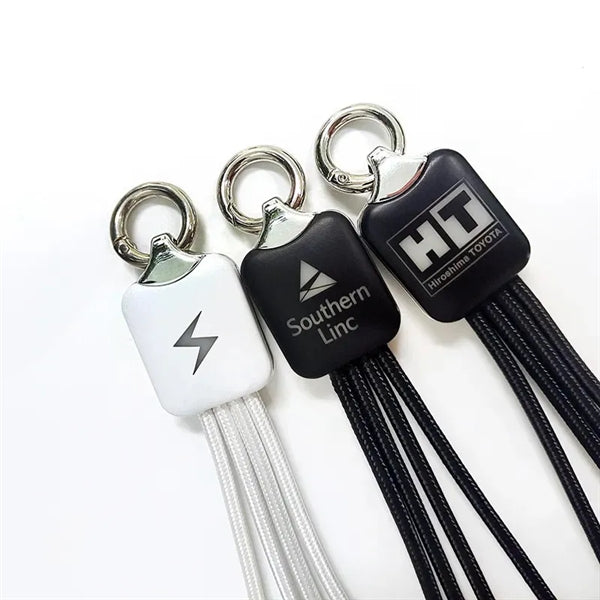 4 In 1 USB Charge Cable With Light Up Logo