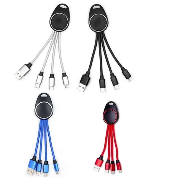 4 In 1 USB Charge Cable With Light Up Logo