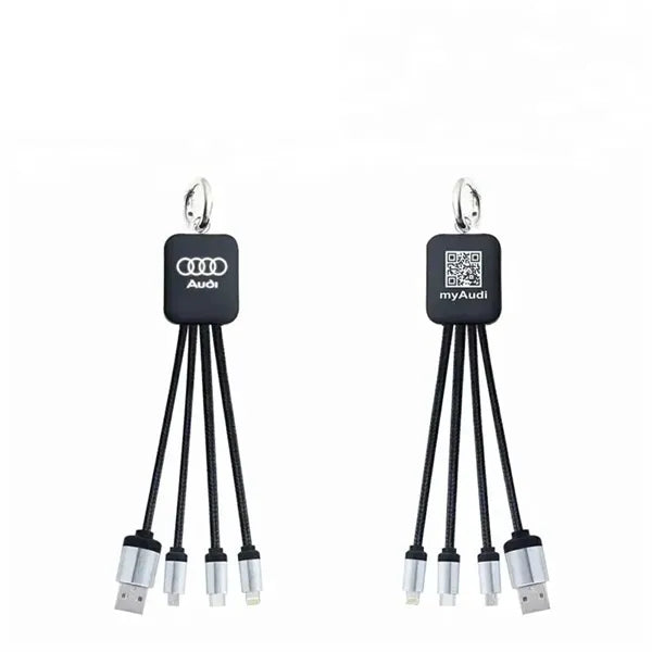 4 In 1 USB Charge Cable With Light Up Logo