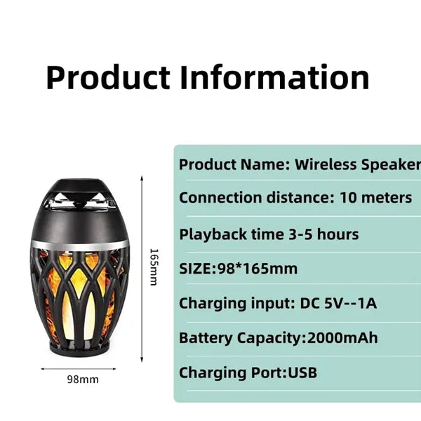 Flame Torch Atmosphere Speaker Wireless