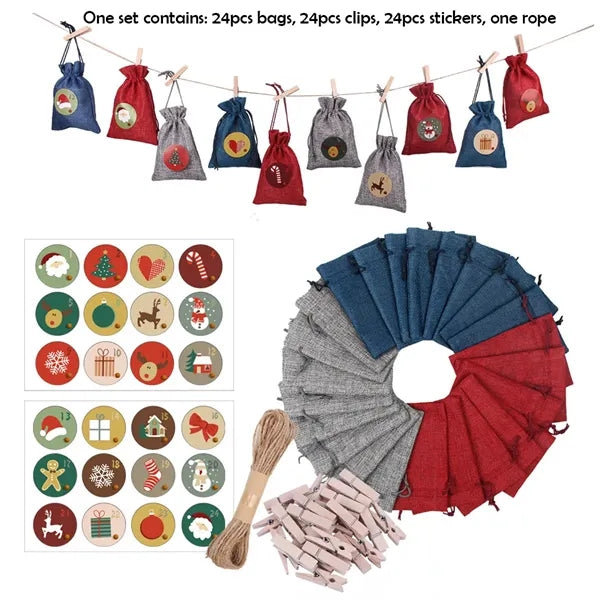 Burlap Gift Pouch Bags with Drawstring