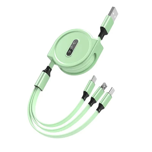 3 in 1 Retractable USB Charging Cable with Type C
