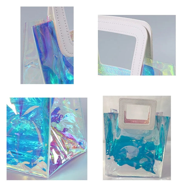 Clear PVC Holographic Gift Tote Bag