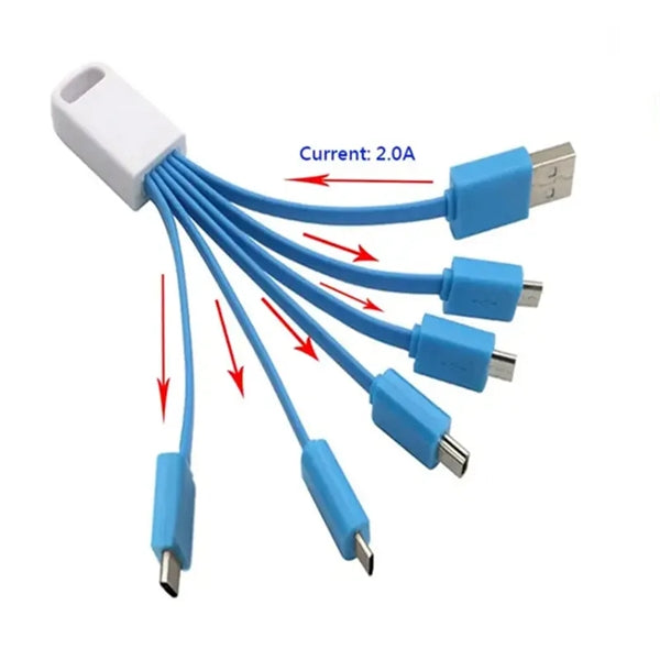 6in1 Multiple USB Fast Charger Cord Adapter For MobileTablet