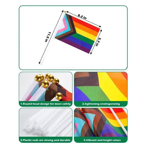 Progress Rainbow Pride Flag