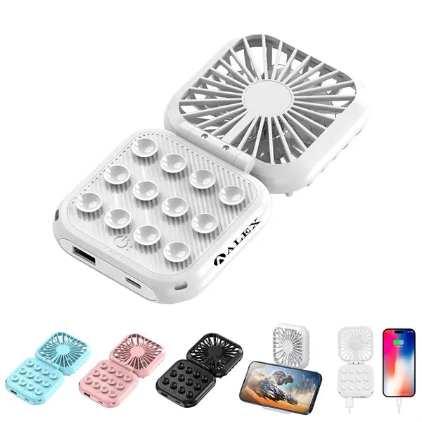 Charging Phone Stand Hanging Neck Holding Mini Desktop Fan
