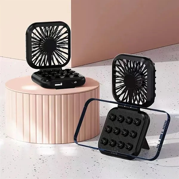 Charging Phone Stand Hanging Neck Holding Mini Desktop Fan