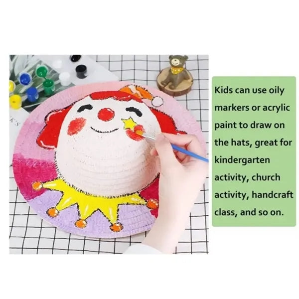 Kid DIY Straw Hat