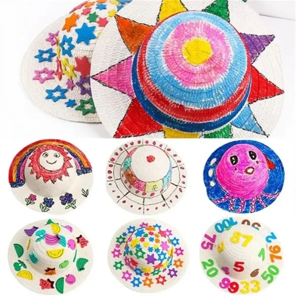 Kid DIY Straw Hat