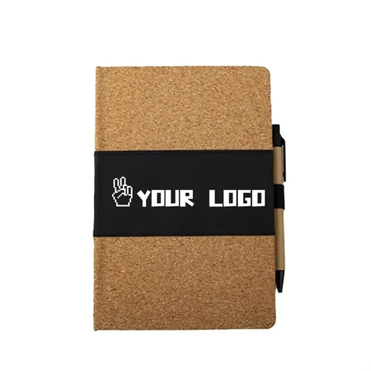 Cork Notebook With Pen Holder