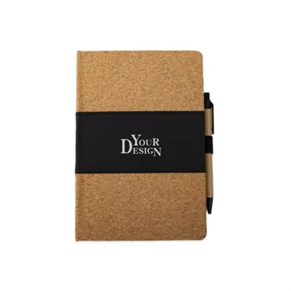 Cork Notebook With Pen Holder