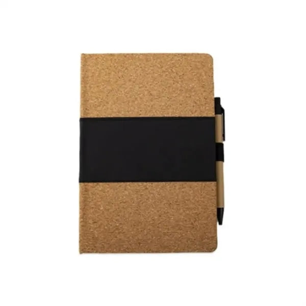Cork Notebook With Pen Holder