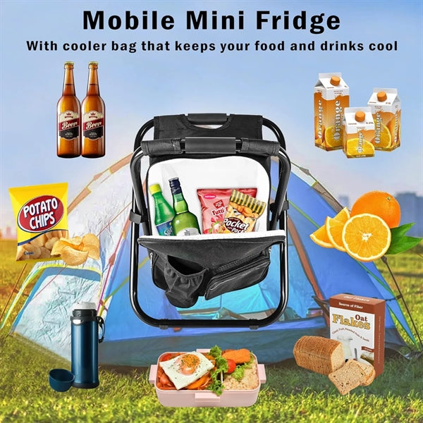 Portable Folding Lightweight Backpack Stool Cooler Chair