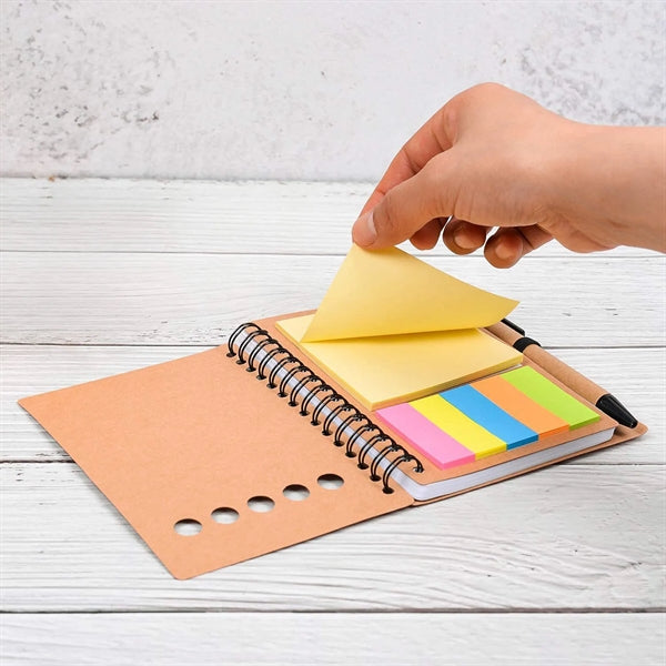 Coil Book with Sticky Notes and Loose-leaf