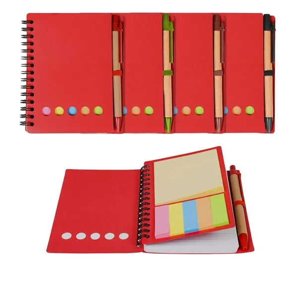 Coil Book with Sticky Notes and Loose-leaf