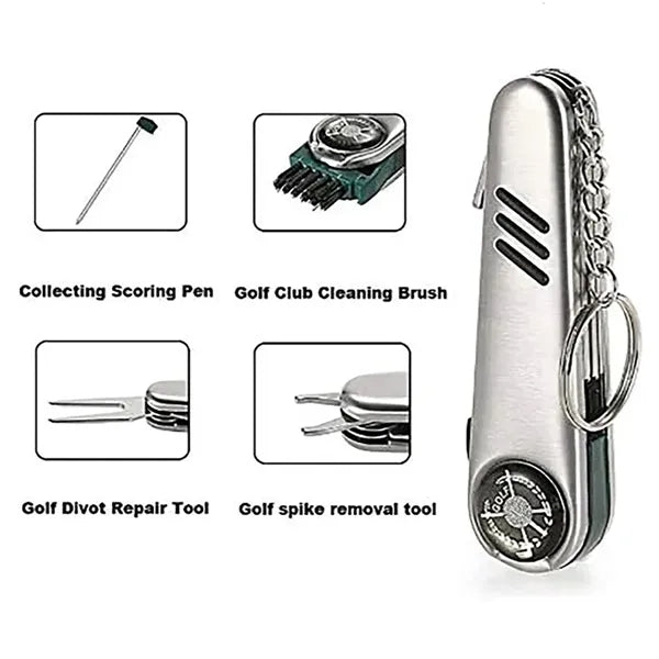 5 in 1 Kit Portable Multi-Pocket Golf Knife W/ Keychain
