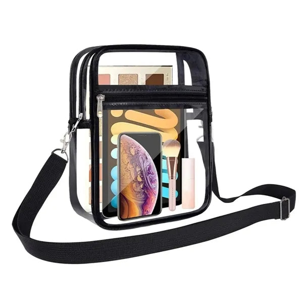 Clear PVC Crossbody Bag Stadium Approved Messenger Purse