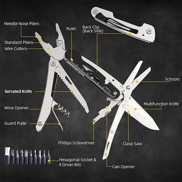 22-In-1 Pocket Multitool Pliers