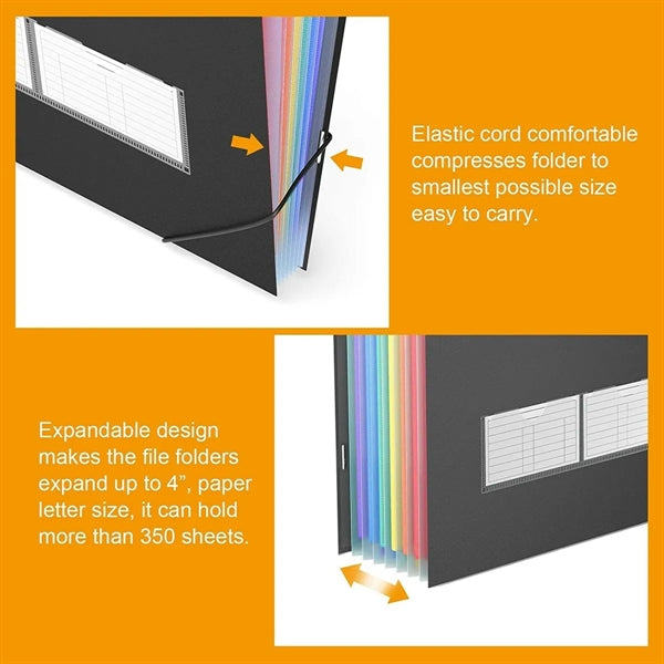 Letter Size Hanging Expandable Accordion File Folders