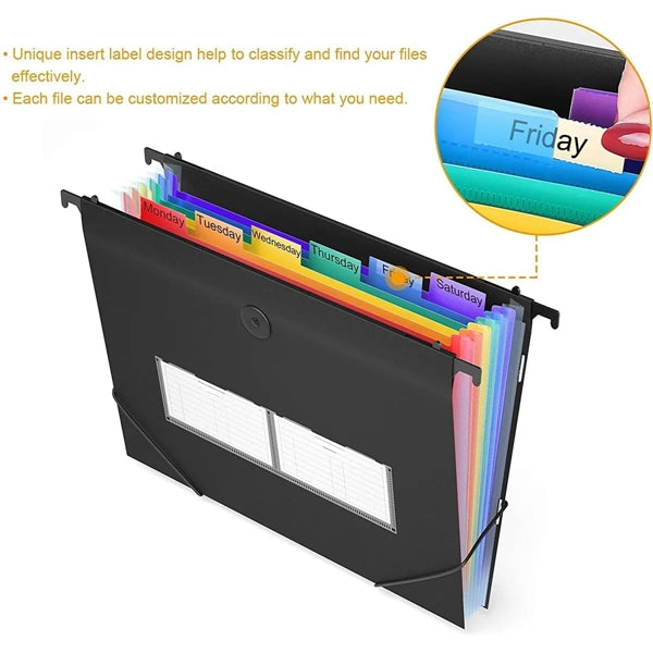 Letter Size Hanging Expandable Accordion File Folders