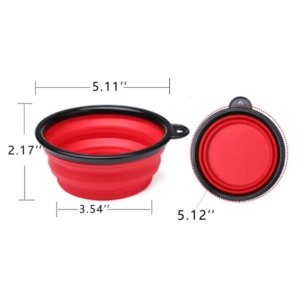 13oz Pet Folding Bowl, Plastic Utensils Outdoor Portable