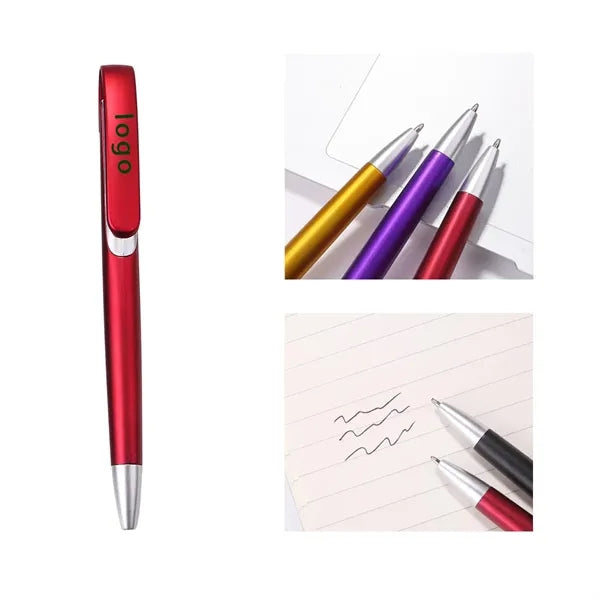 Plastic Push-To-Point Pen